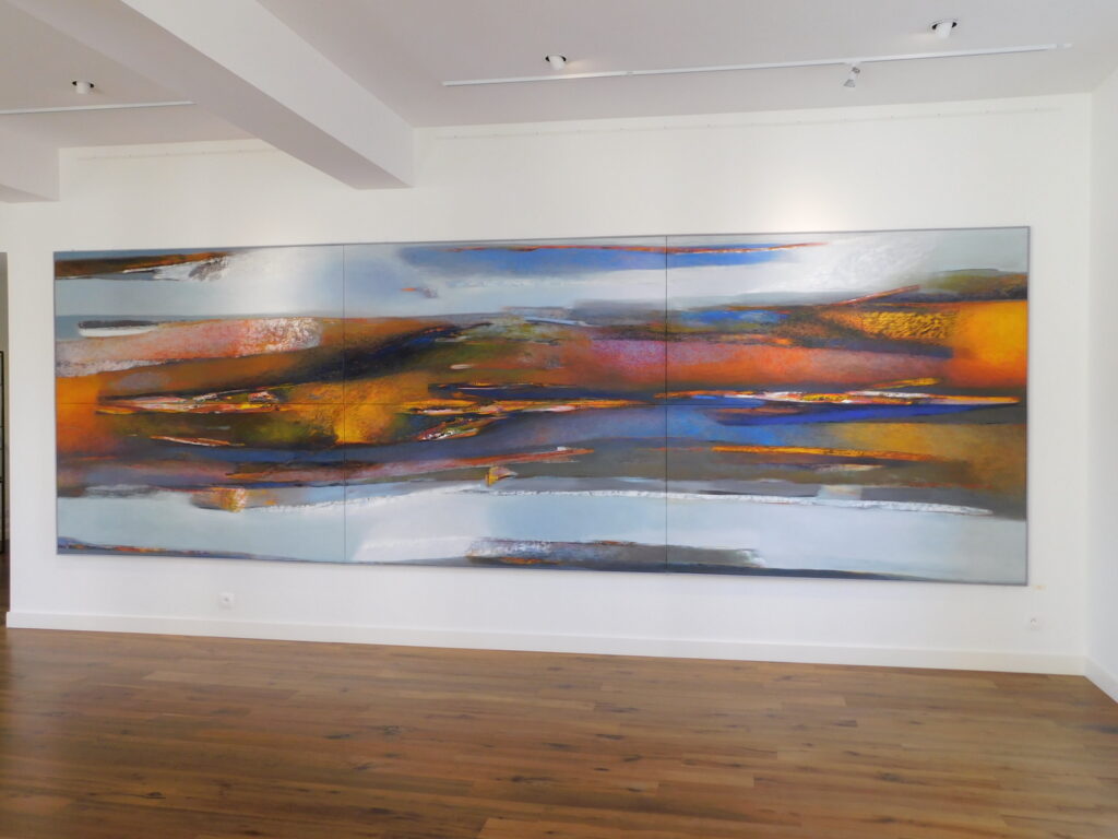 Œuvre abstraite exposée au Grand Presbytère, Salle d’exposition Martres Tolosane.