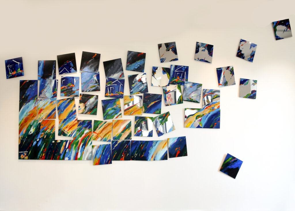 Installation artistique colorée au Grand Presbytère, Salle d’exposition Martres Tolosane.