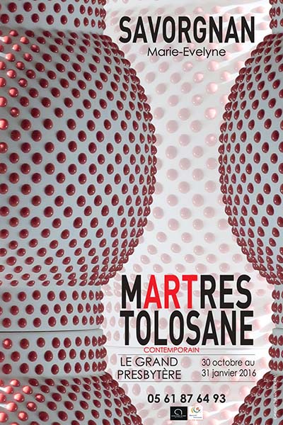 Affiche de l'exposition contemporaine Martres Tolosane au Grand Presbytère.