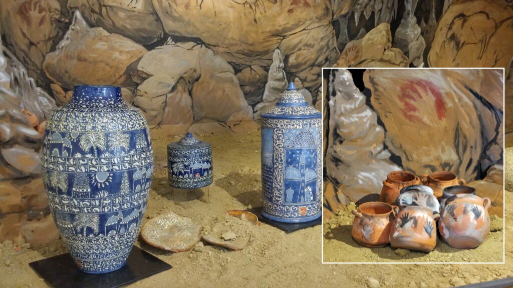 Céramiques exposées au Grand Presbytère; Salle d’exposition Martres Tolosane.