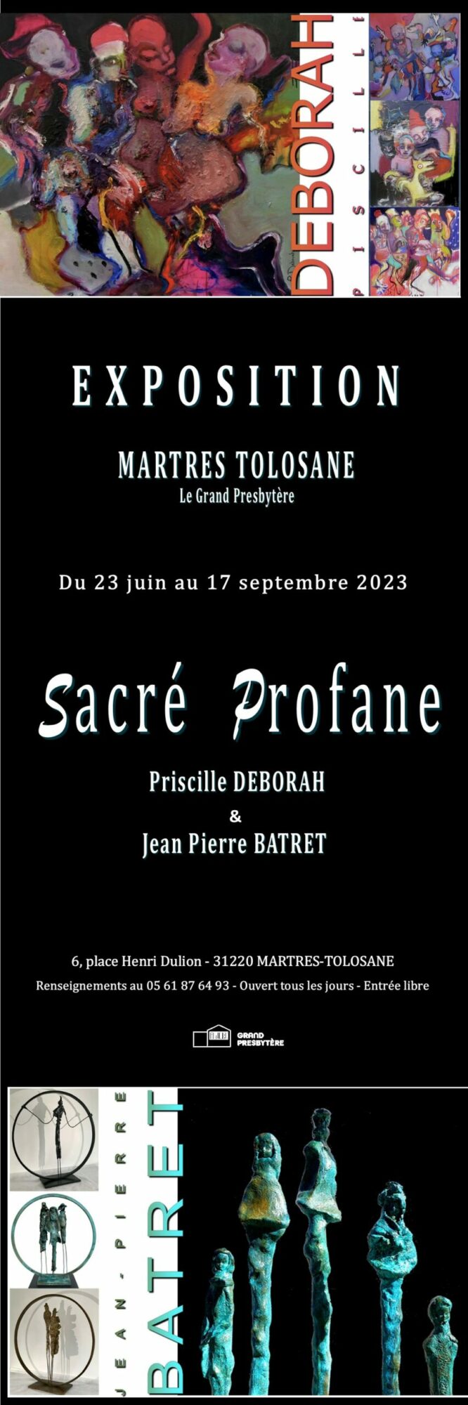 Exposition "Sacré Profane" au Grand Presbytère, Martres Tolosane.