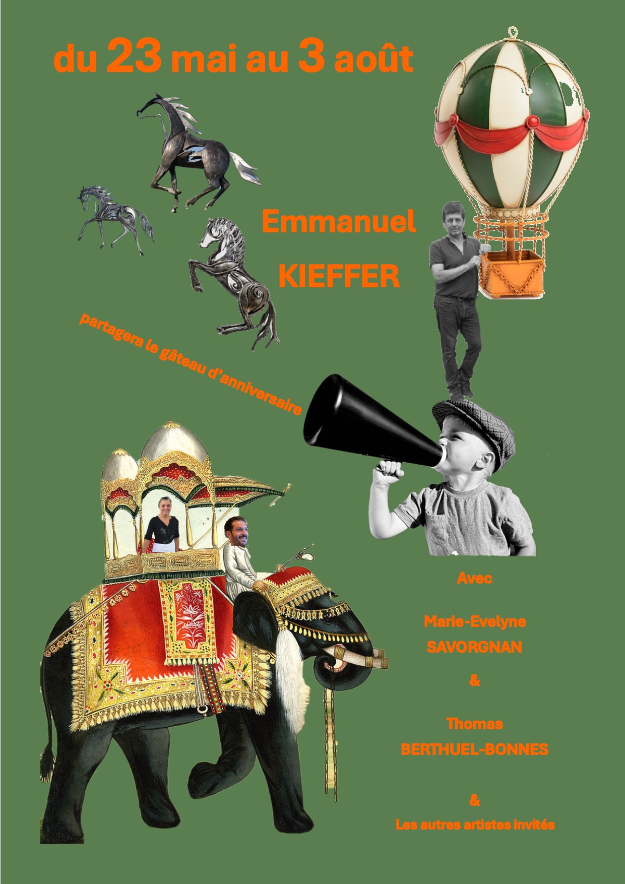 Affiche pour l'exposition Emmanuel Kieffer au Grand Presbytère, Martres Tolosane.