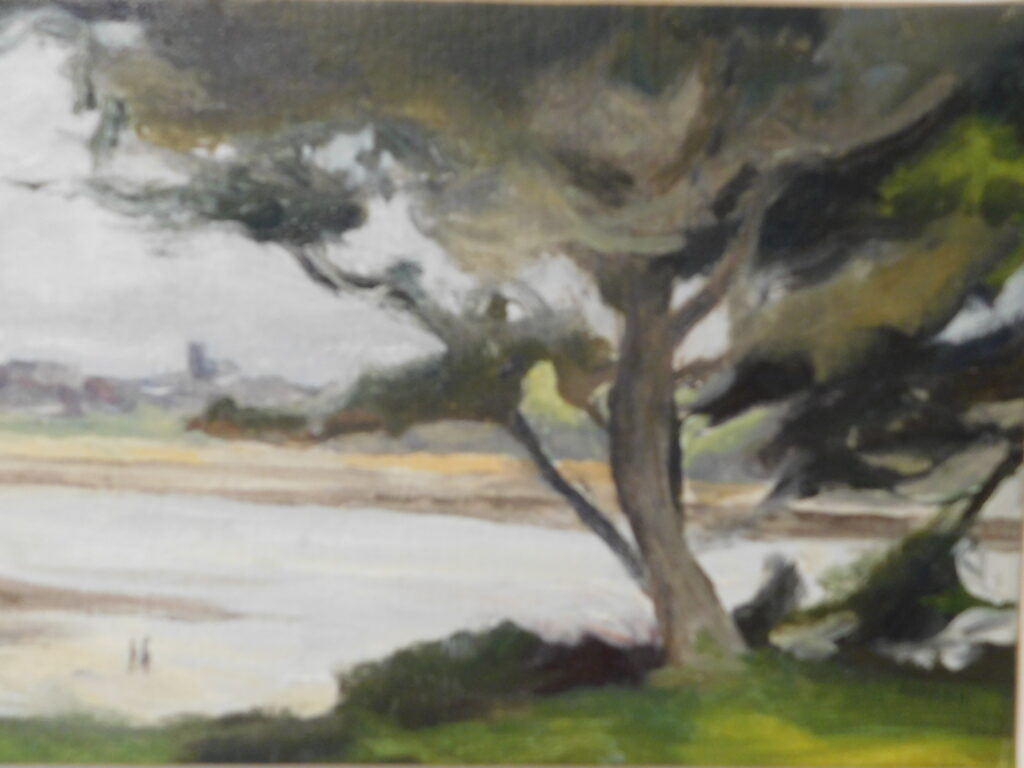 Paysage flou avec des arbres, Salle d’exposition Martres Tolosane.