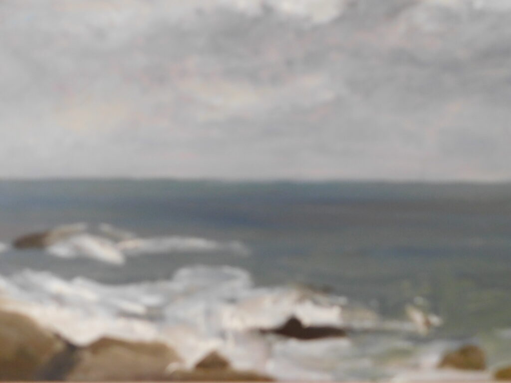 Vue abstraite de la mer, exposée au Grand Presbytère, Salle d’exposition Martres Tolosane.