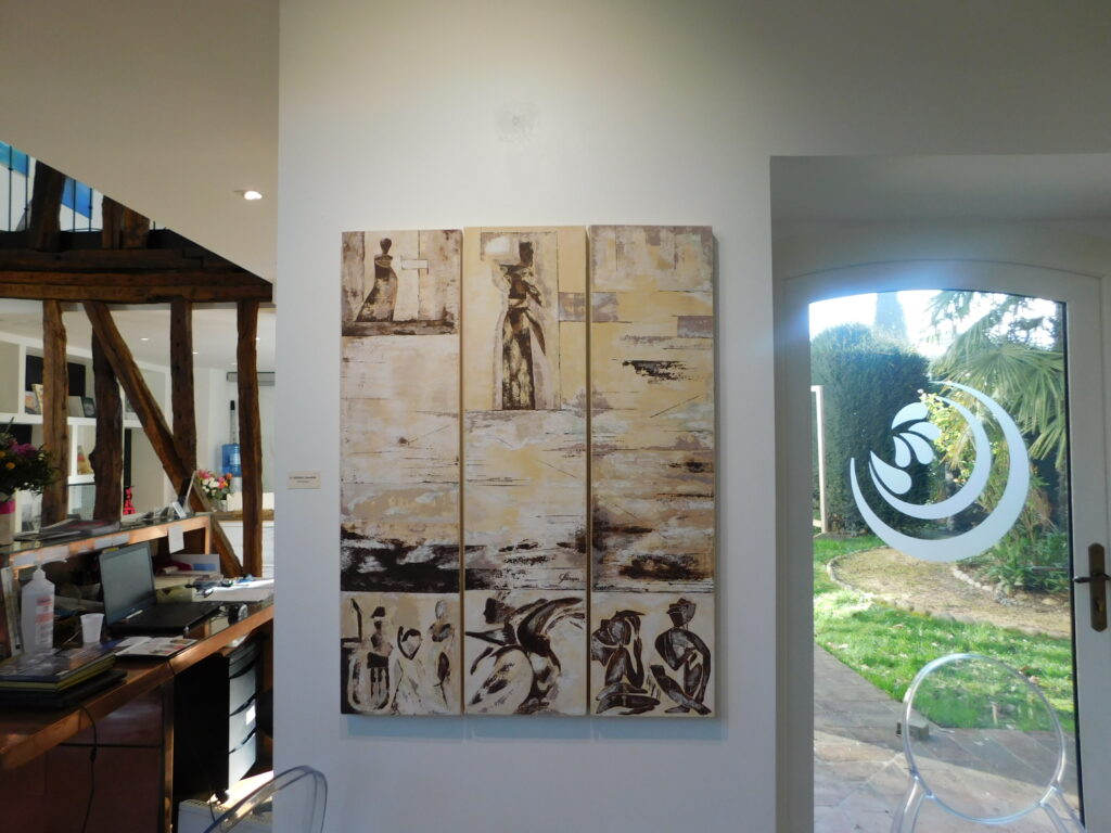 Peinture murale dans la Salle d’exposition Martres Tolosane, Le Grand Presbytère.