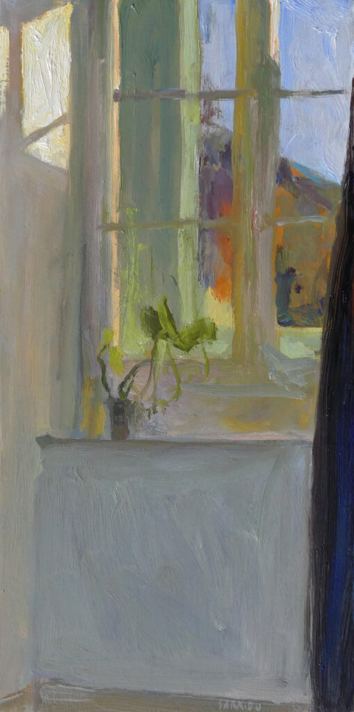 Plante en pot près de la fenêtre au Grand Presbytère, Salle d’exposition Martres Tolosane.