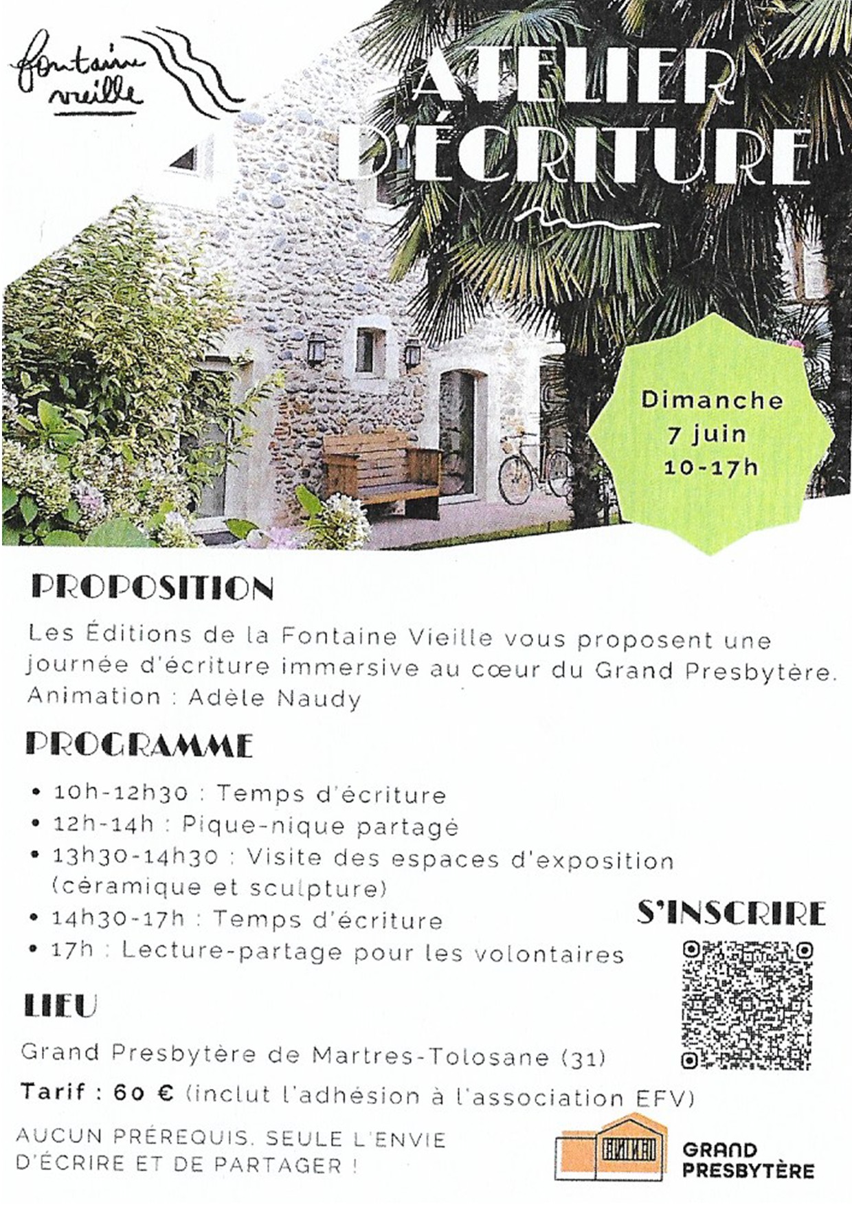 Atelier d&rsquo;écriture