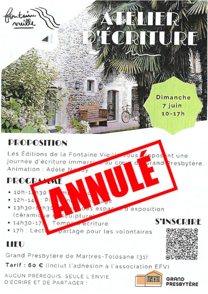 Atelier d&rsquo;écriture